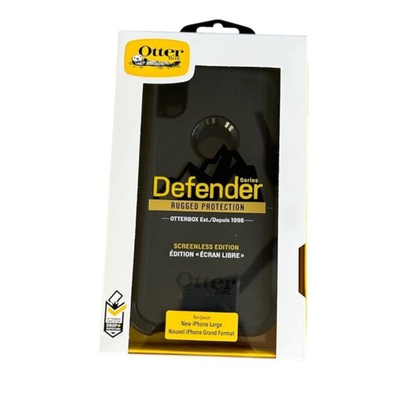 Otter box defender rugged protection black with belt Clip new iPhone large - Picture 1 of 10